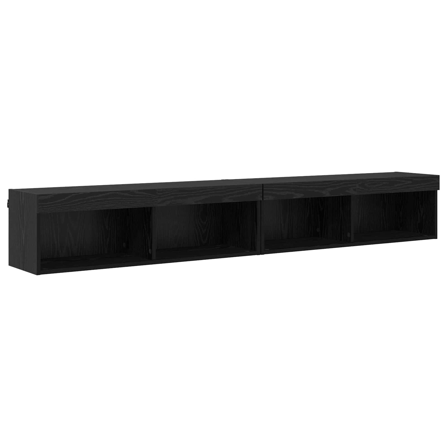 TV Fali Egységek LED-del 5 pcs Fekete tölgy 100 x 30 x 30 cm