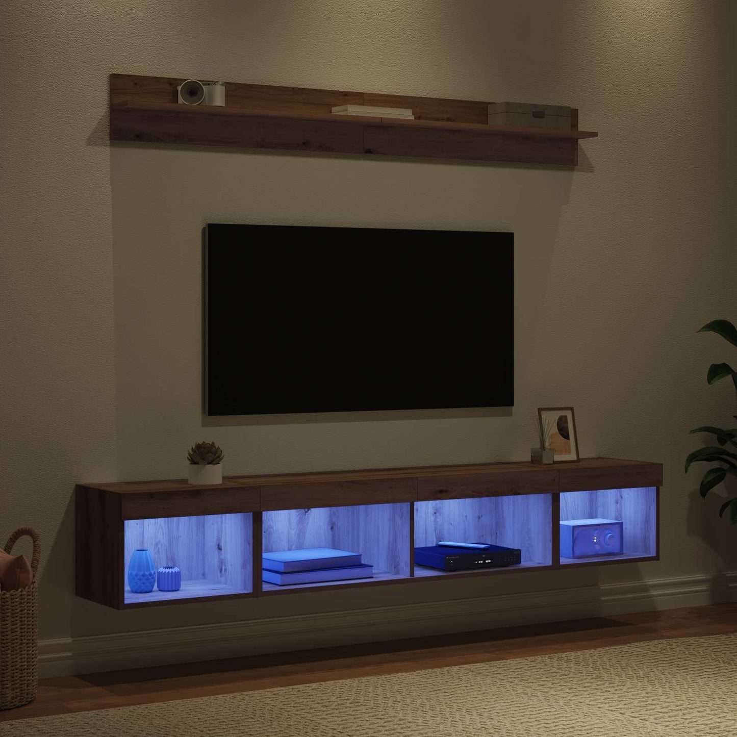 TV falit kabinet szett 5 pcs Artisan tölgy Faanyag
