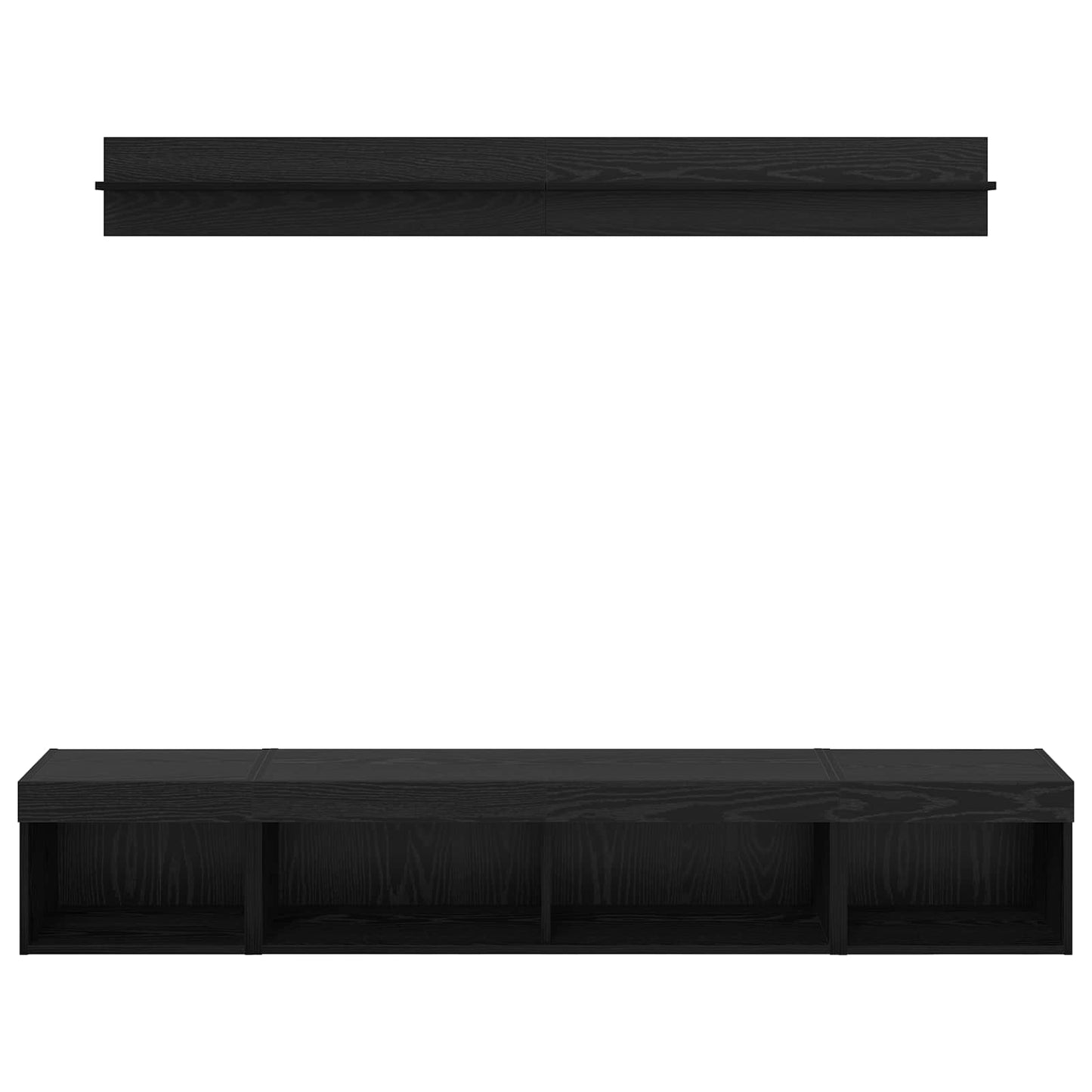 TV falit kabinet szett leddel 5 pcs Fekete tölgy Faanyag