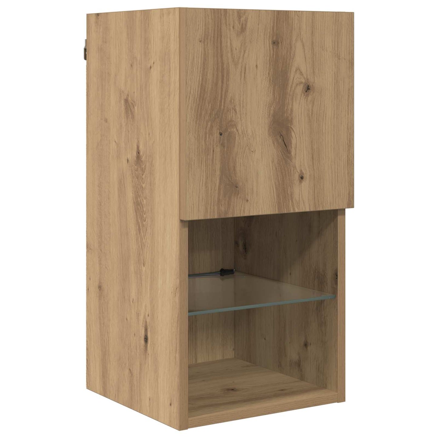 TV Fali Egységek LED-del 6 pcs Artisan tölgy Szerelt Fa