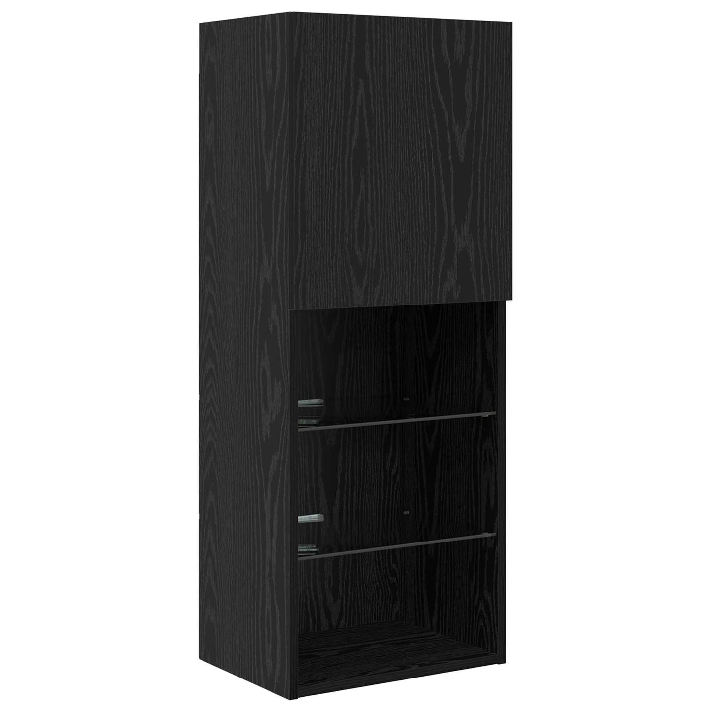 TV Fali Egységek LED-del 5 pcs 40,5 x 30 x 102 cm Fekete tölgy
