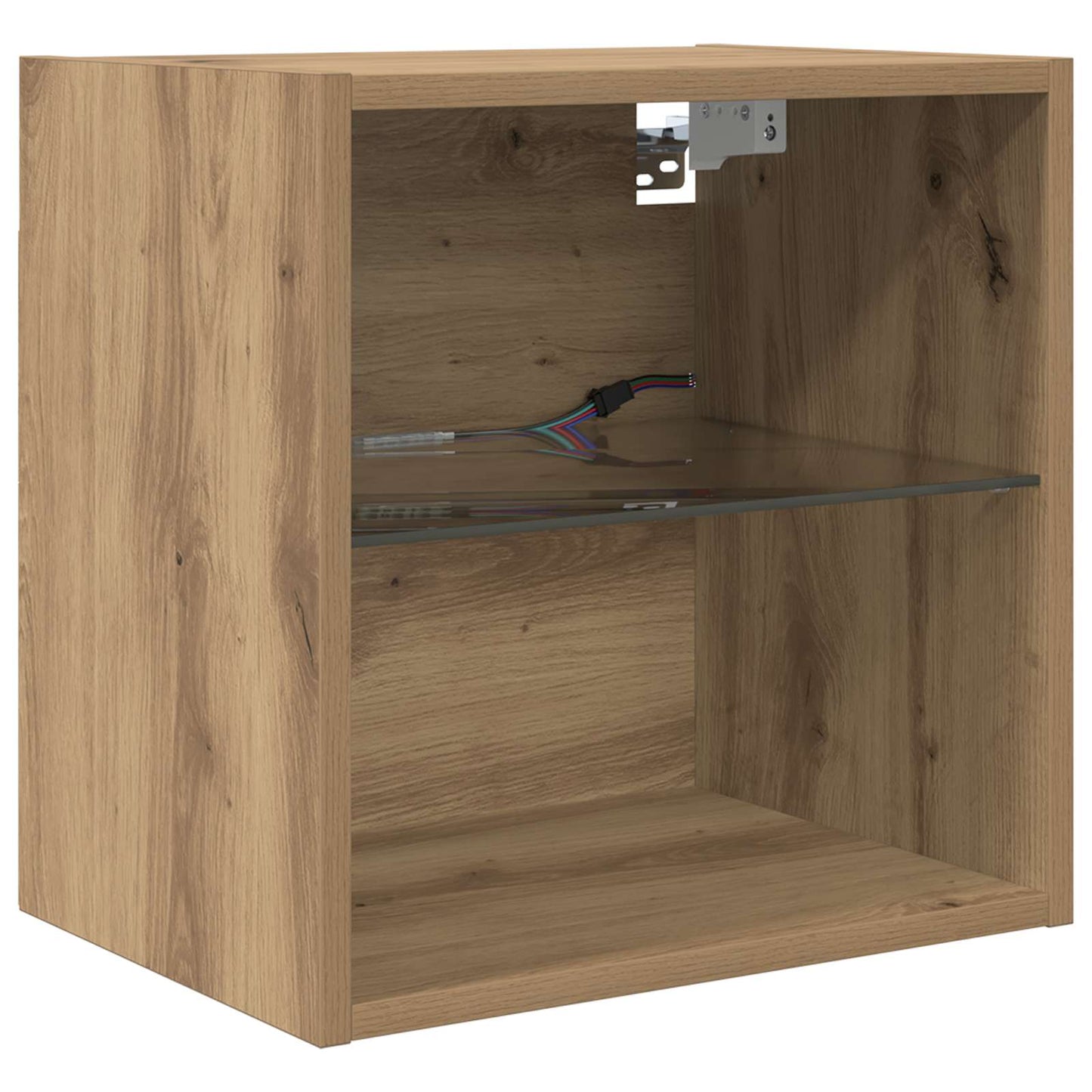 TV Fali Egységek LED-del 5 pcs Artisan tölgy Szerelt Fa