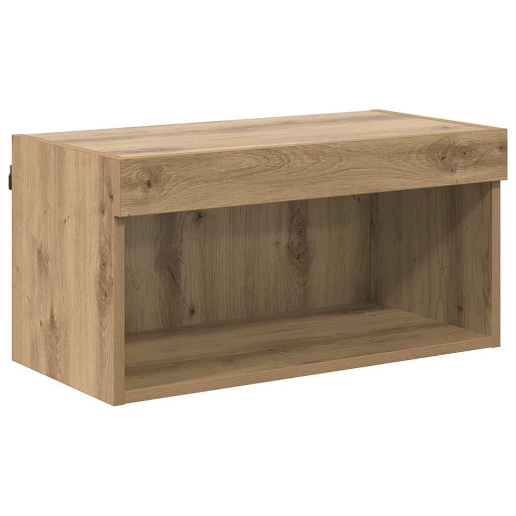 TV Fali Egységek LED-del 6 pcs Artisan tölgy Faanyag