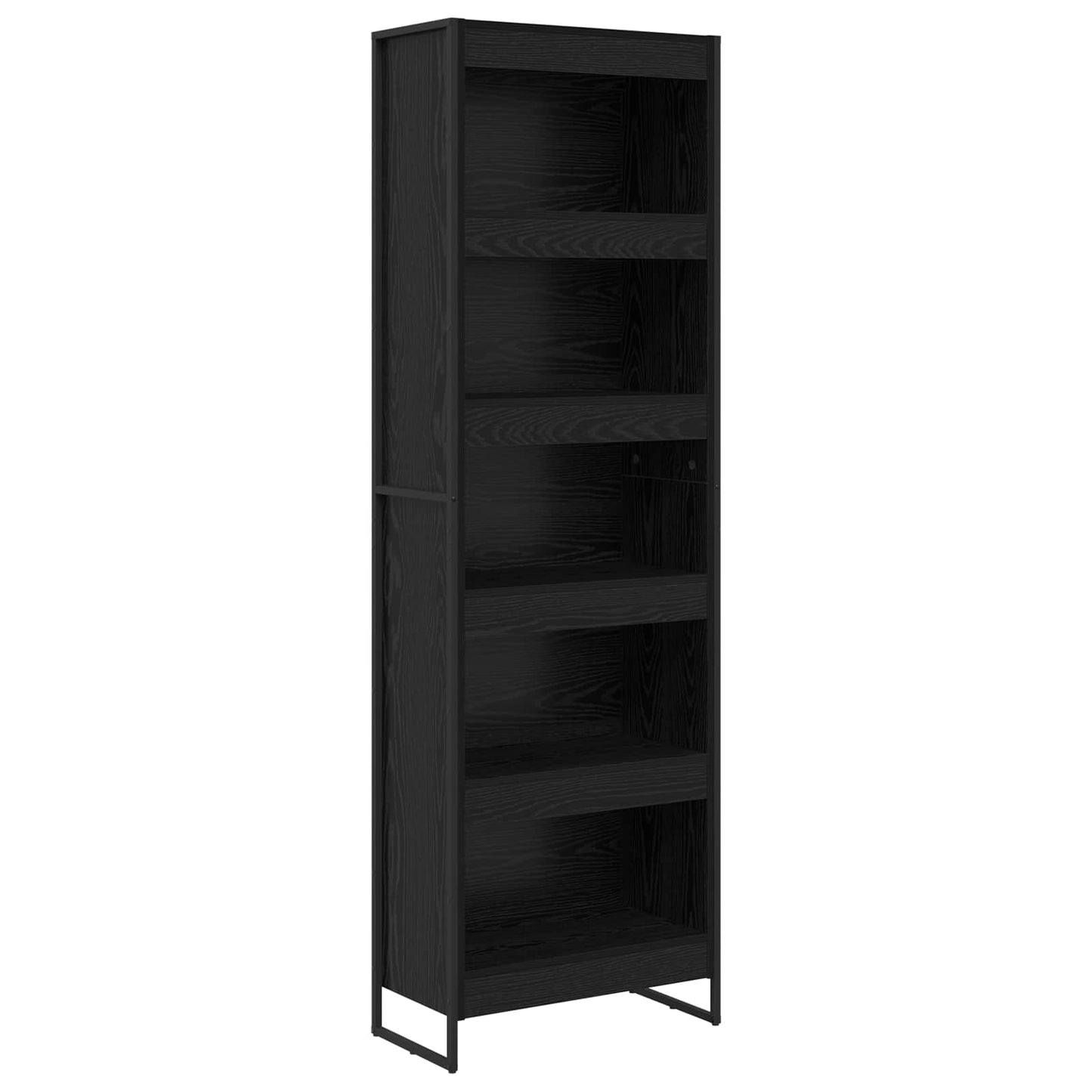 Könyvespolc 60 x 30 x 189,5 cm Szerelt Fa Fekete tölgy