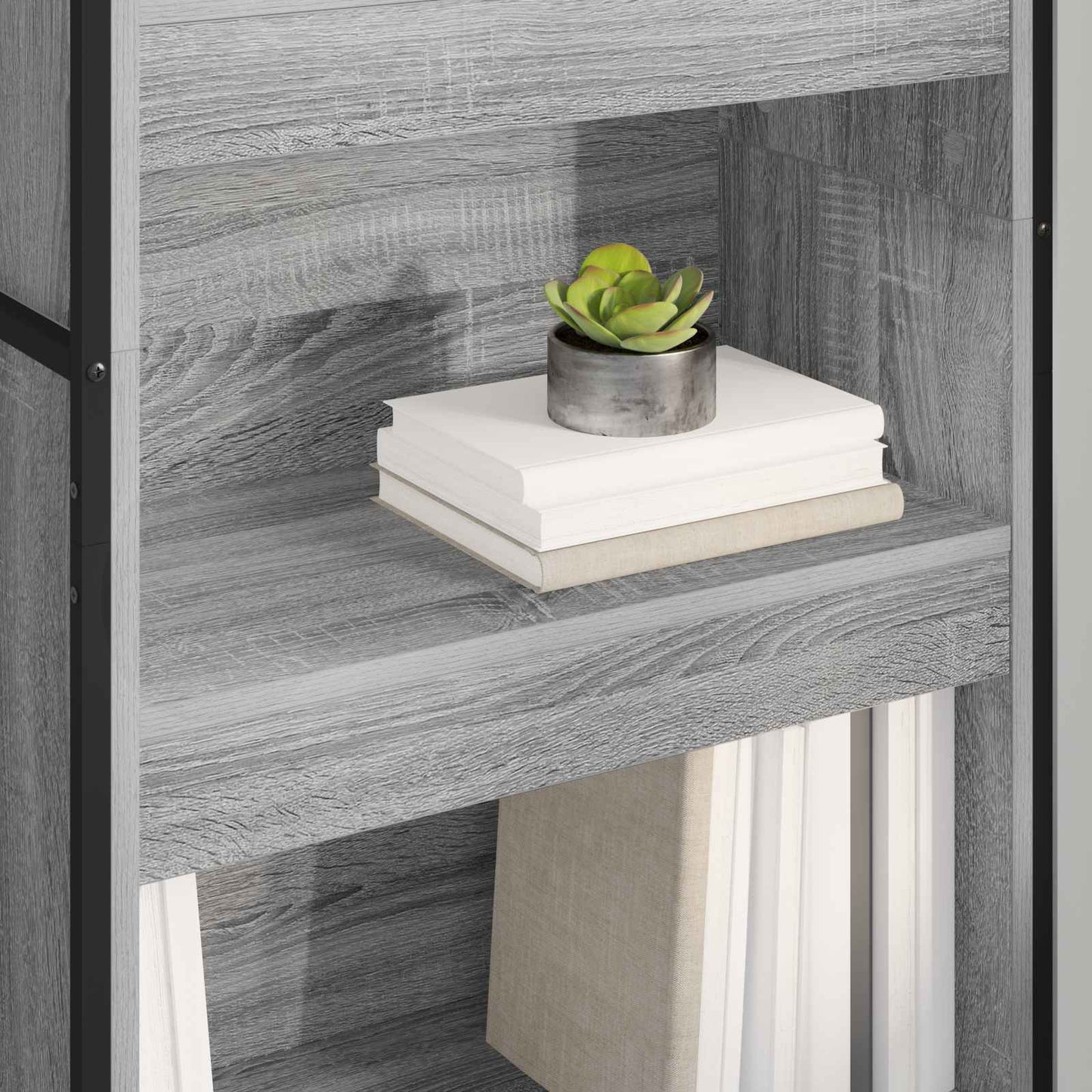 Könyvespolc 60 x 30 x 189,5 cm Szerelt Fa Szürke Sonoma