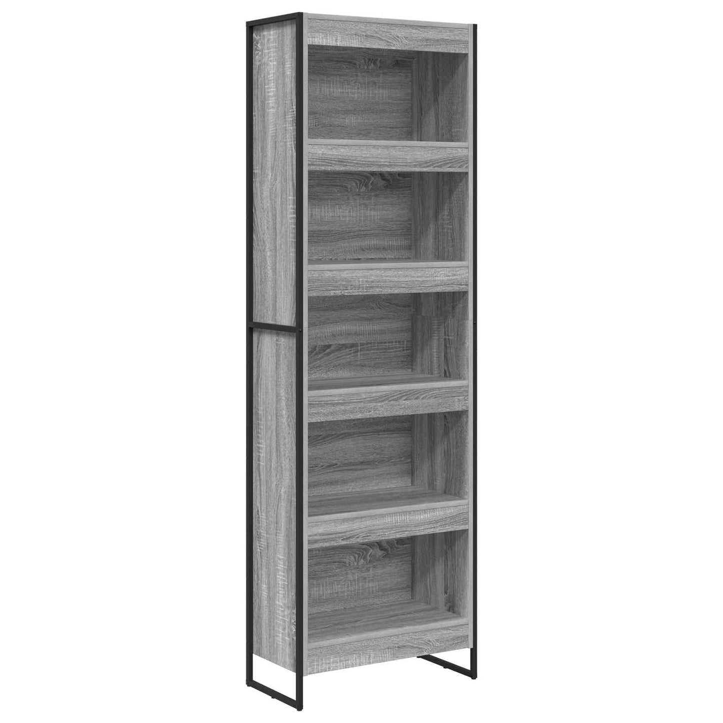 Könyvespolc 60 x 30 x 189,5 cm Szerelt Fa Szürke Sonoma