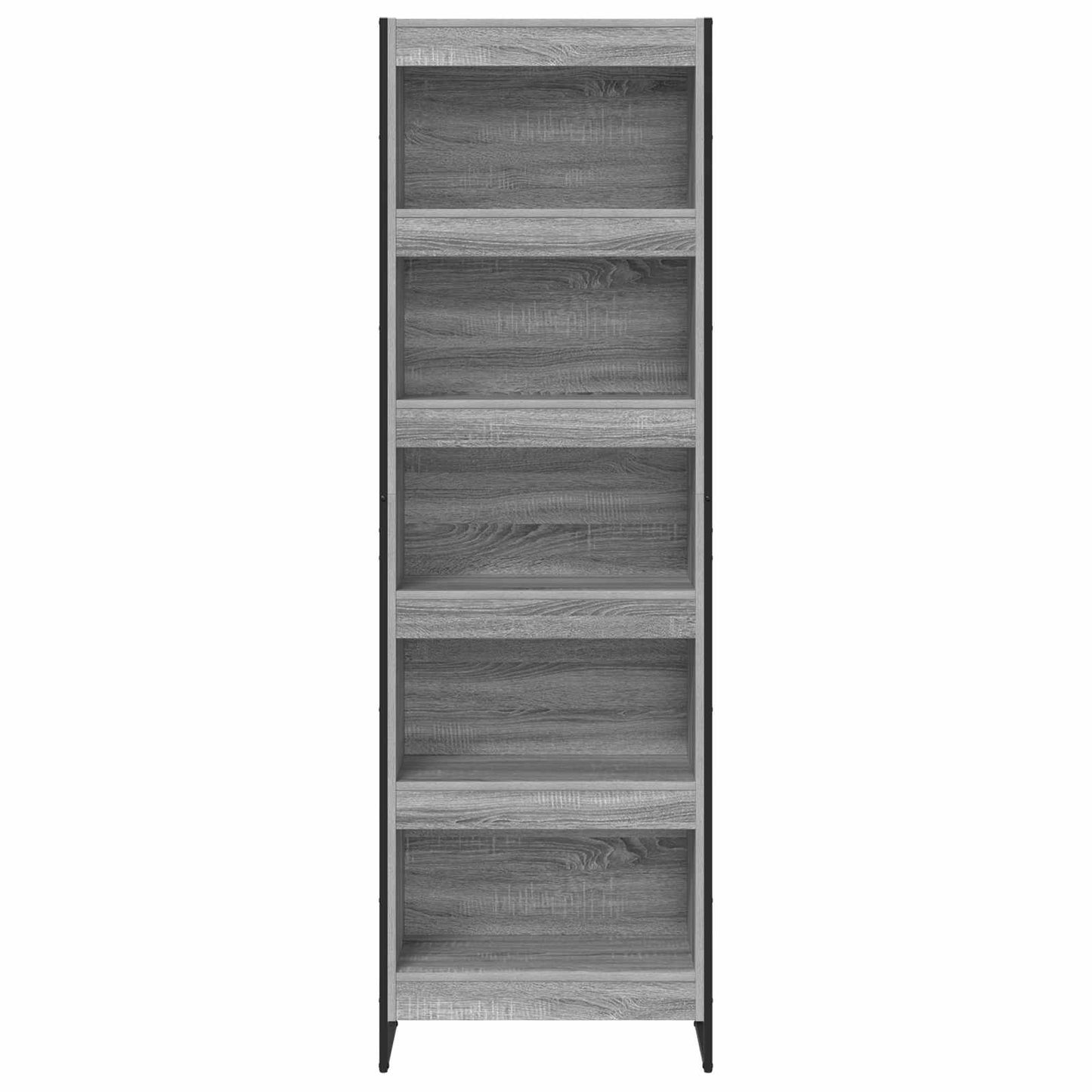 Könyvespolc 60 x 30 x 189,5 cm Szerelt Fa Szürke Sonoma