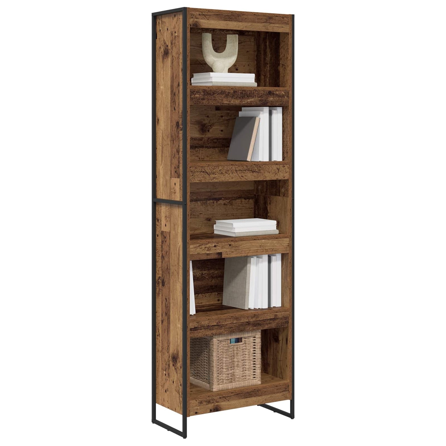 Könyvespolc 60 x 30 x 189,5 cm Faanyag Öreg fa