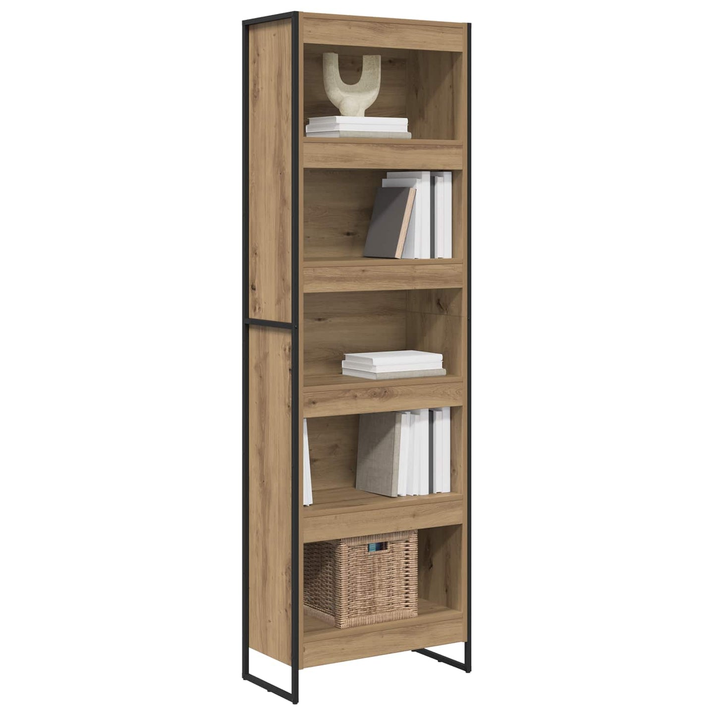 Könyvespolc 60 x 30 x 189,5 cm Szerelt Fa Művészi tölgy