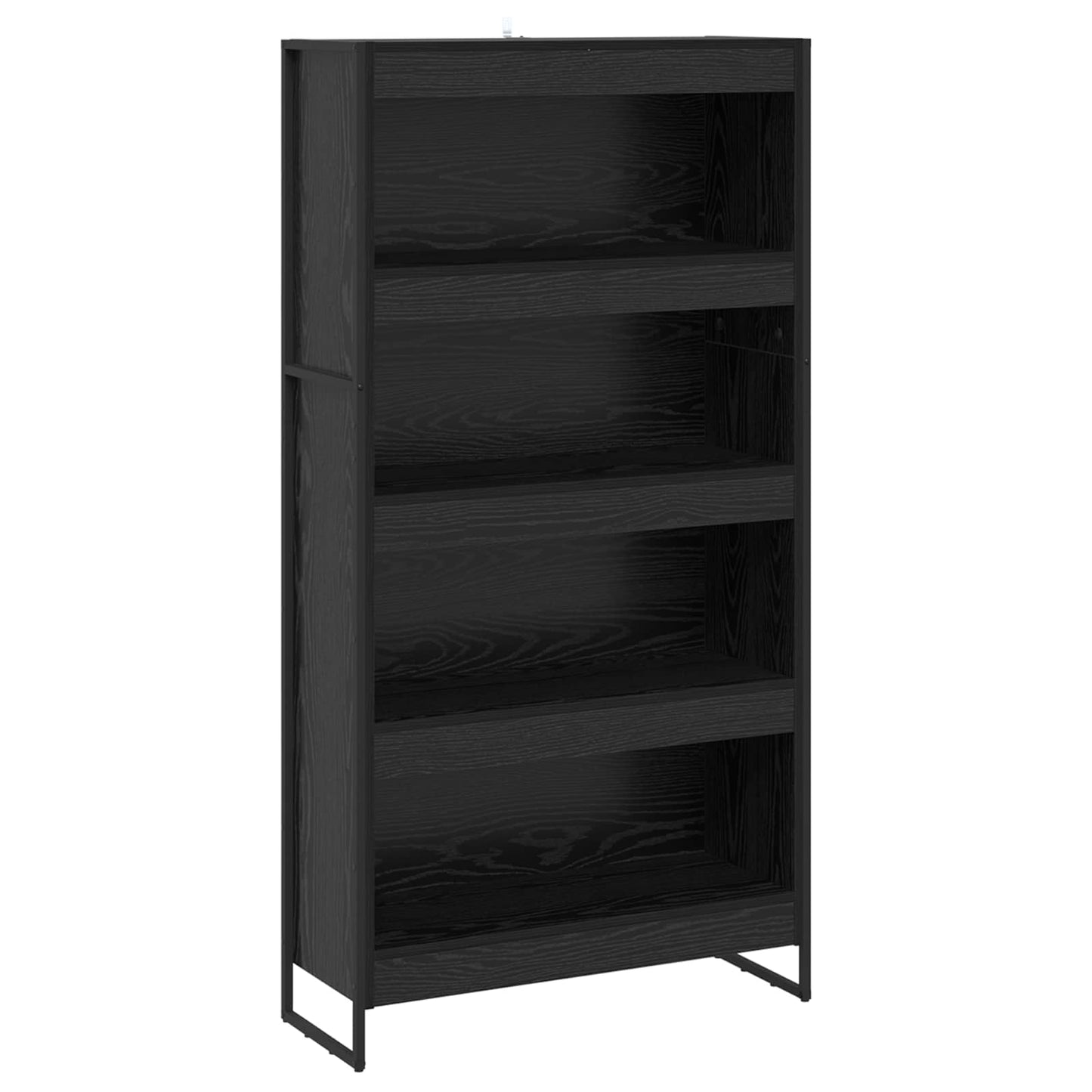 Könyvespolc 80 x 30 x 155 cm Szerelt Fa Fekete tölgy