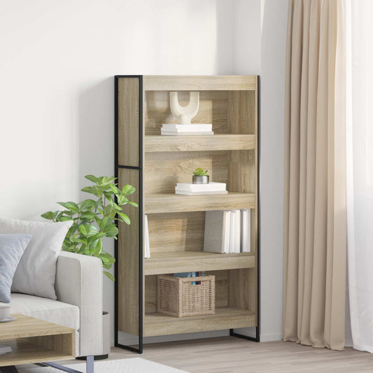 Könyvespolc 2 pcs Sonoma 80 x 30 x 155 cm Faanyag