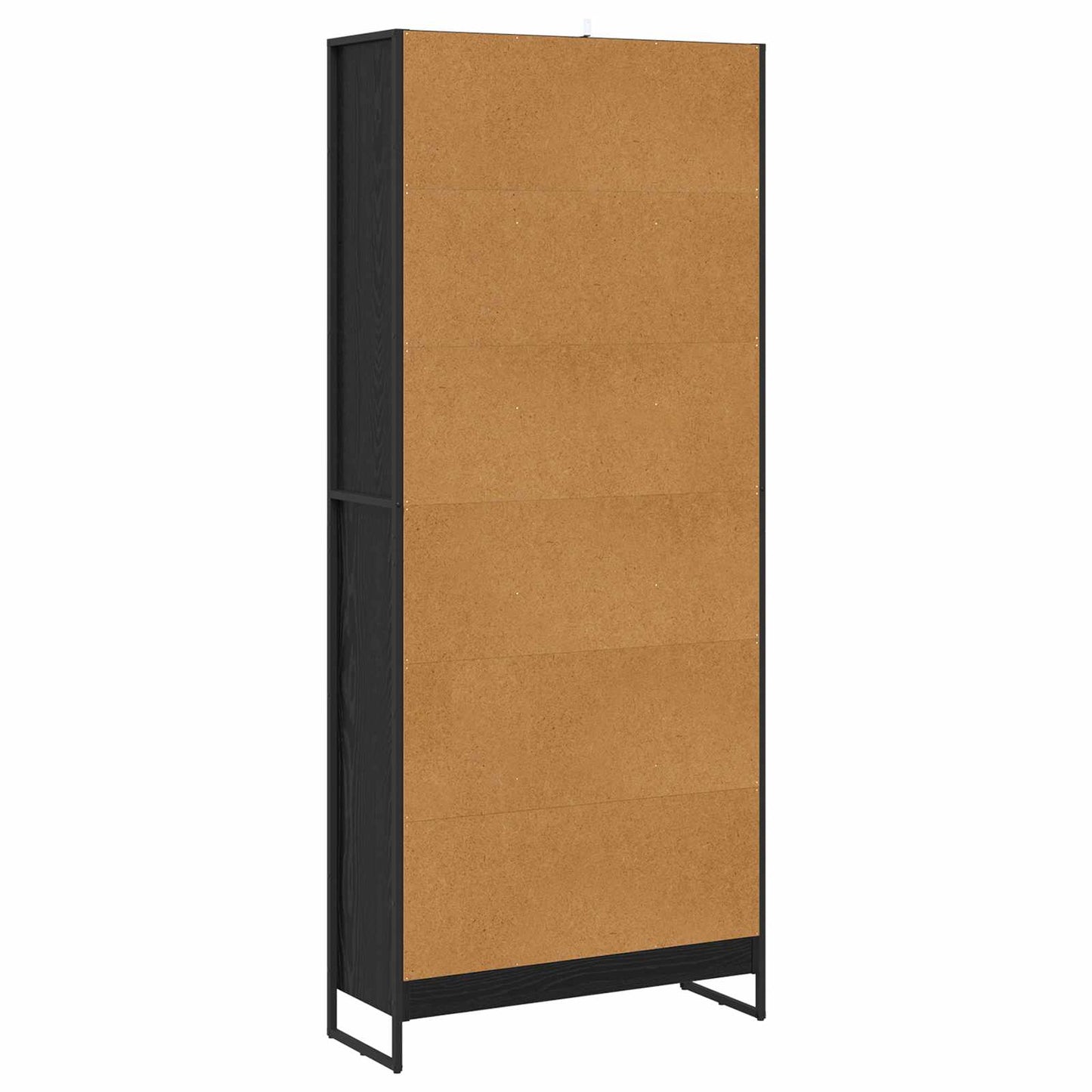 Könyvespolc 80 x 30 x 189,5 cm Szerelt Fa Fekete tölgy