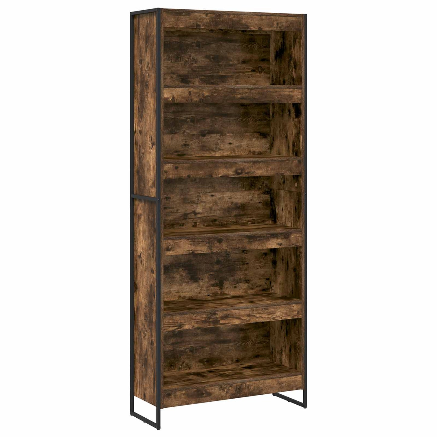 Könyvespolc 80 x 30 x 189,5 cm Szerelt Fa Füstös tölgy