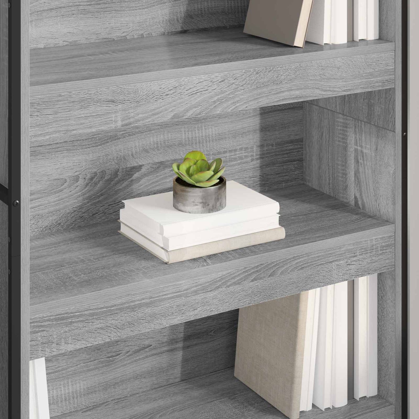 Könyvespolc 80 x 30 x 189,5 cm Szerelt Fa Szürke Sonoma