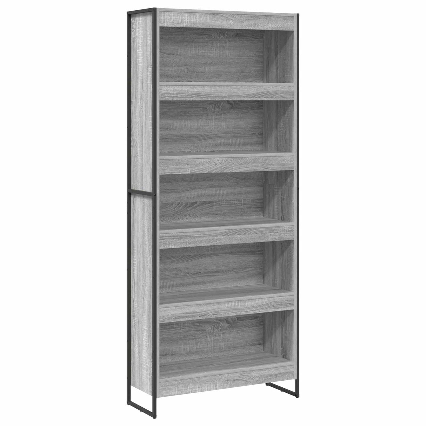 Könyvespolc 80 x 30 x 189,5 cm Szerelt Fa Szürke Sonoma