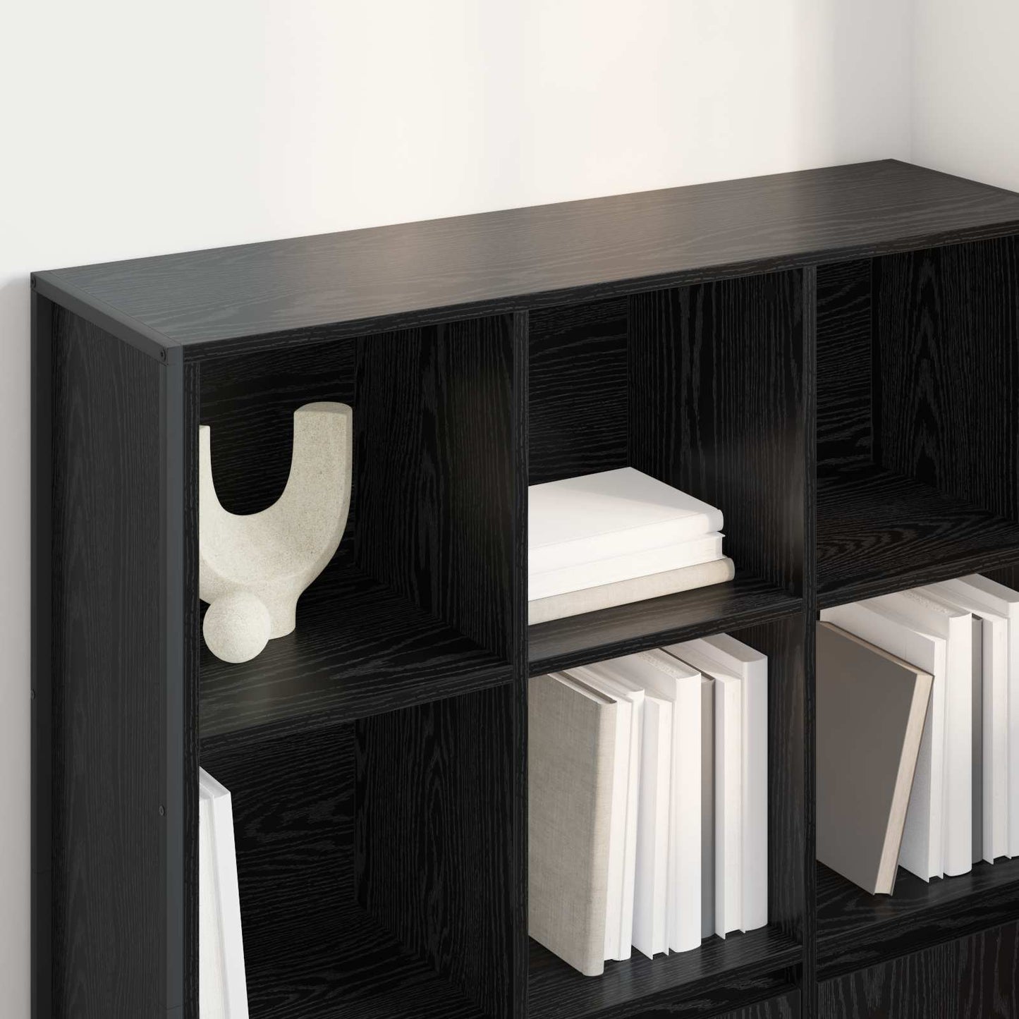 Könyvespolc 99,5 x 30 x 108 cm Szerelt Fa Fekete tölgy