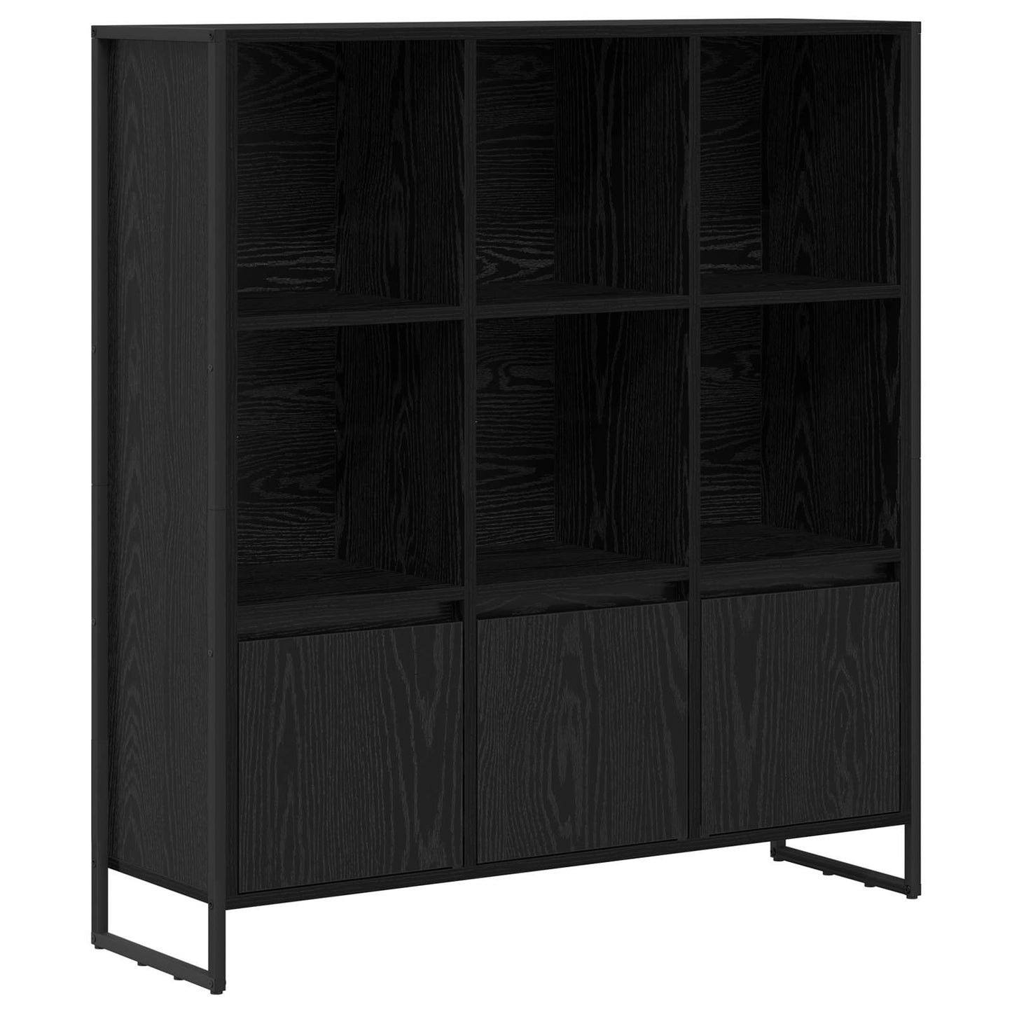 Könyvespolc 99,5 x 30 x 108 cm Szerelt Fa Fekete tölgy