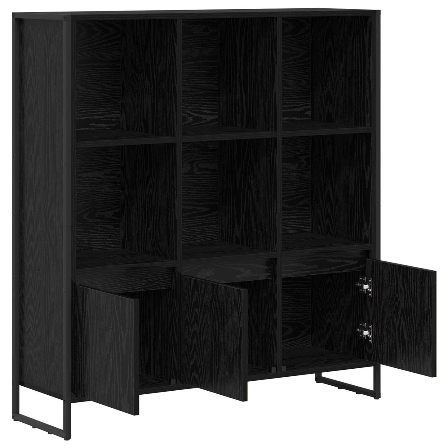Könyvespolc 99,5 x 30 x 108 cm Szerelt Fa Fekete tölgy
