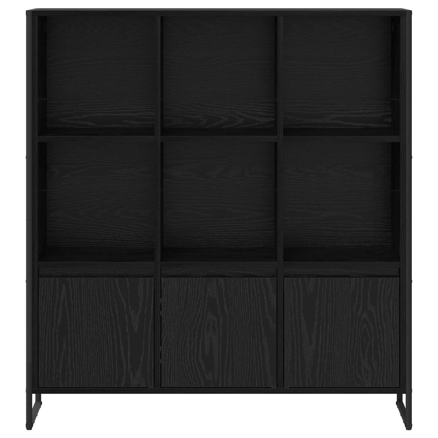 Könyvespolc 99,5 x 30 x 108 cm Szerelt Fa Fekete tölgy