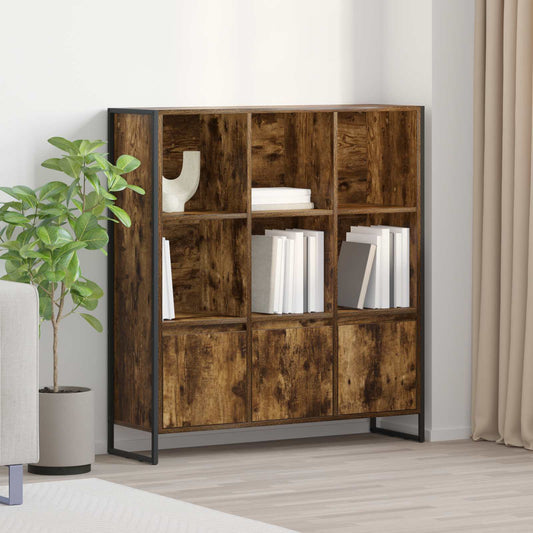 Könyvespolc 2 pcs Füstös tölgy 99,5 x 30 x 108 cm Faanyag