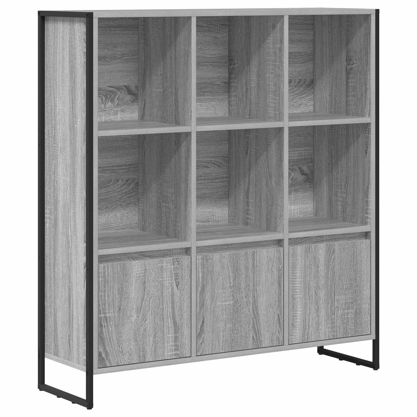 Könyvespolc 99,5 x 30 x 108 cm Szerelt Fa Szürke Sonoma