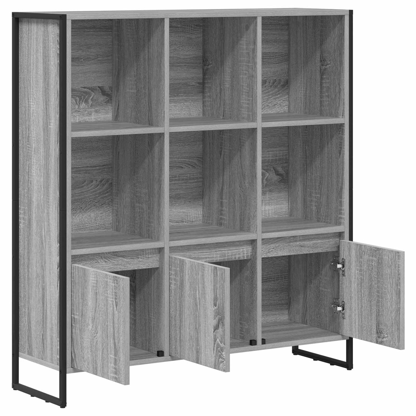Könyvespolc 99,5 x 30 x 108 cm Szerelt Fa Szürke Sonoma