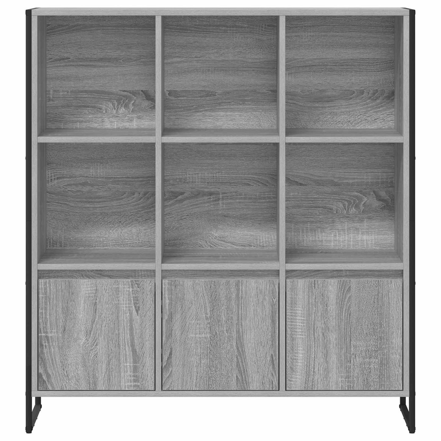 Könyvespolc 99,5 x 30 x 108 cm Szerelt Fa Szürke Sonoma