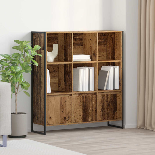 Könyvespolc 2 pcs Öreg fa 99,5 x 30 x 108 cm Faanyag