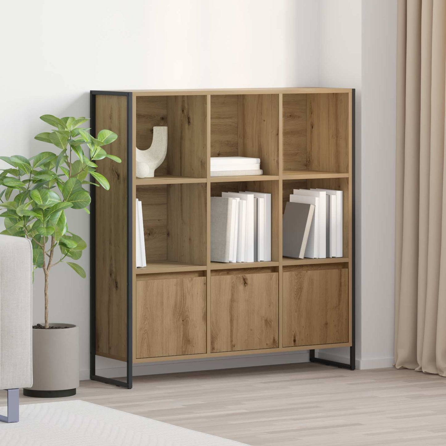 Könyvespolc 99,5 x 30 x 108 cm Faanyag Művészi tölgy