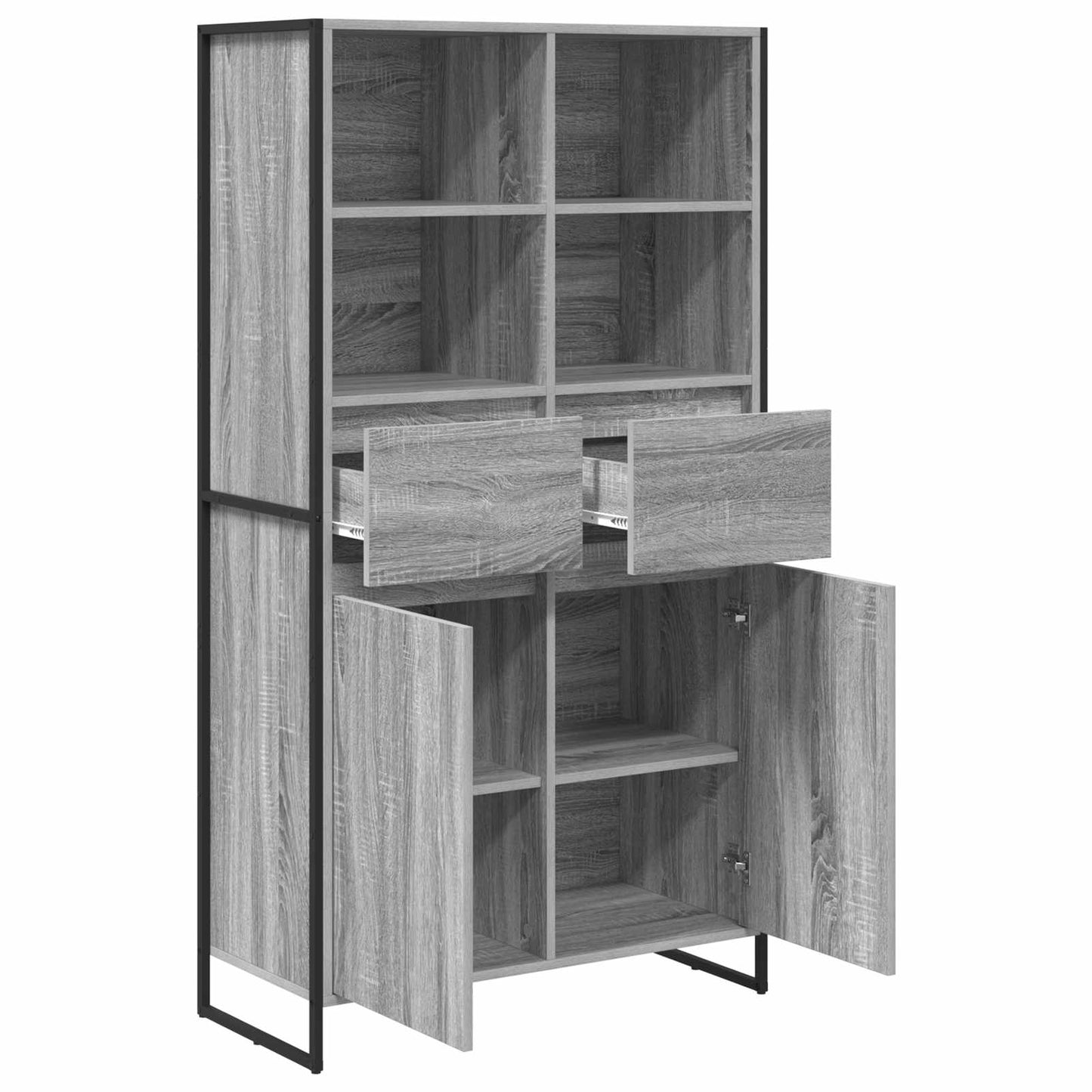 Széf Szürke Sonoma 81 x 36 x 150.5 cm Szerelt Fa