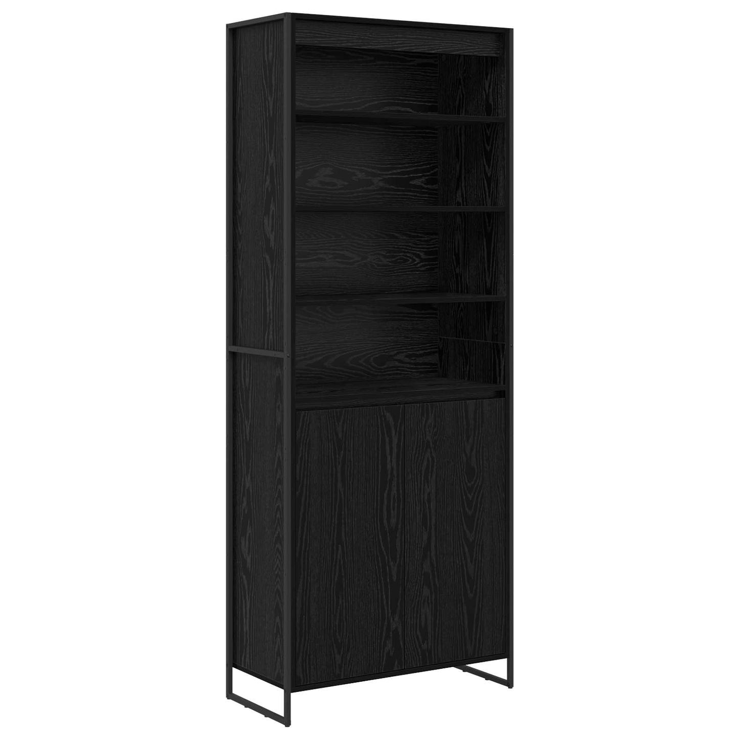 Magas szekrények Fekete tölgy 79 x 36 x 200 cm Szerelt Fa