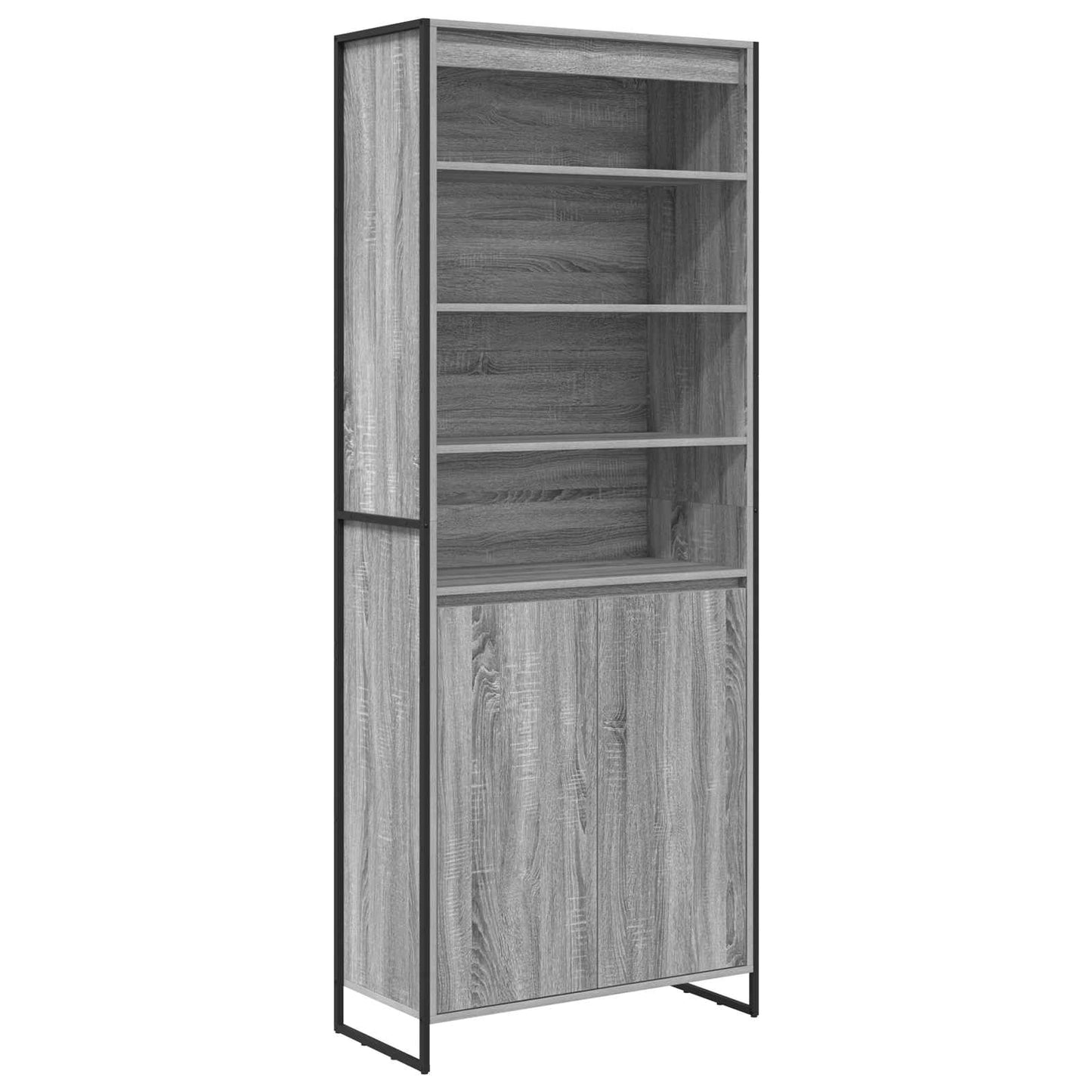 Magas szekrények Szürke Sonoma 79 x 36 x 200 cm Szerelt Fa