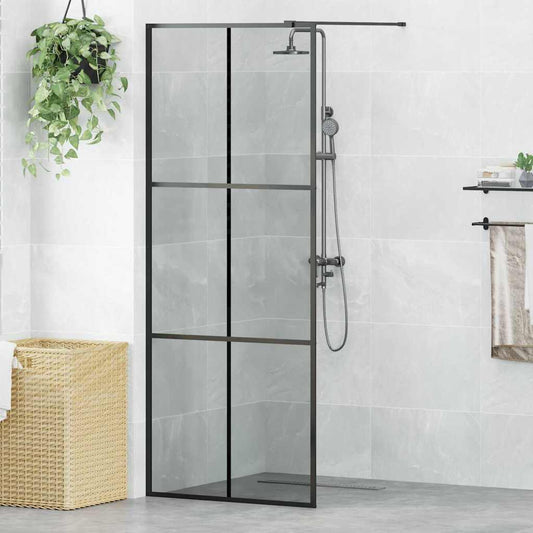 Walk-in zuhanyfal Fekete 80 x 195 cm edzett üveg