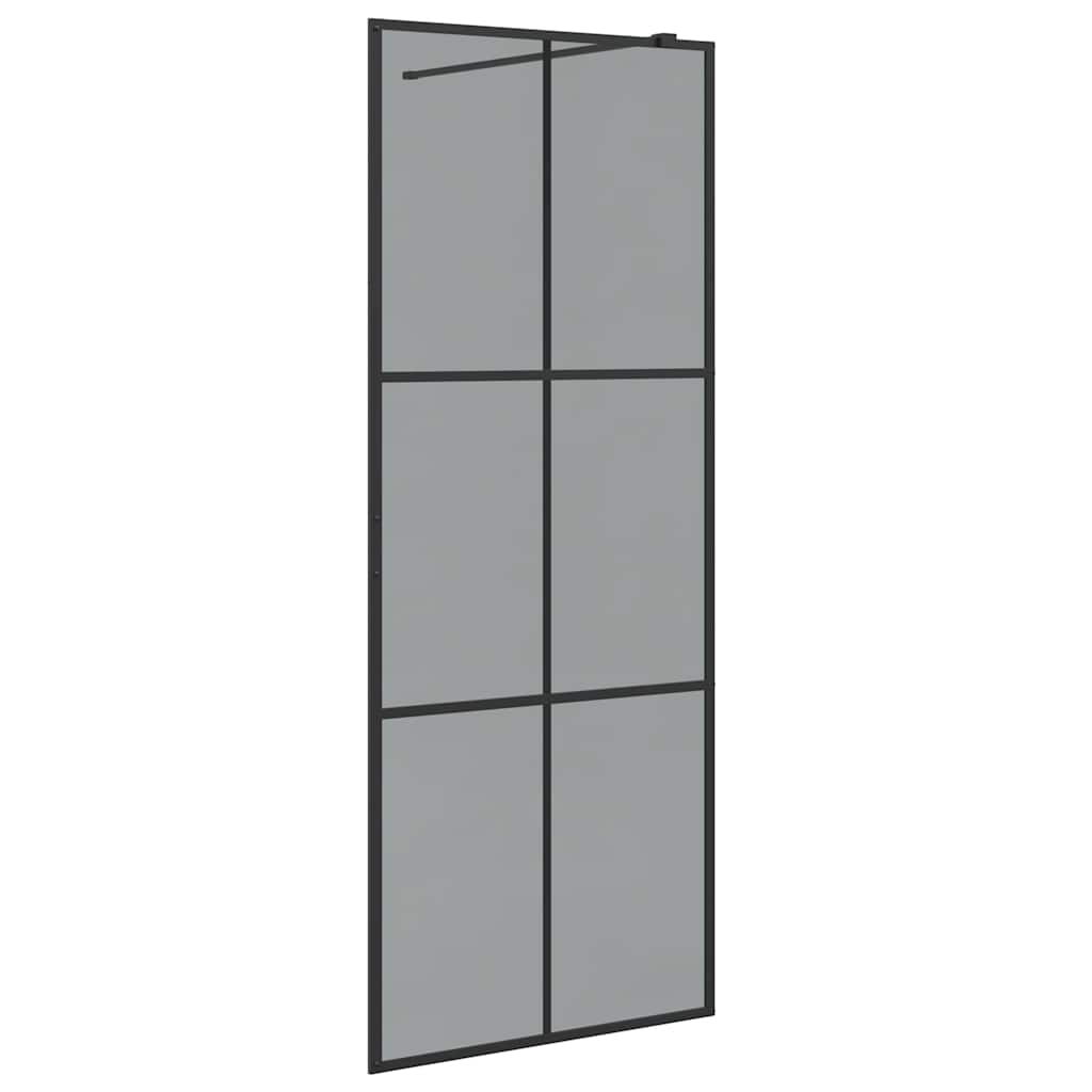 Walk-in zuhanyfal Fekete 80 x 195 cm edzett üveg