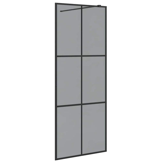 Walk-in zuhanyfal Fekete 80 x 195 cm edzett üveg