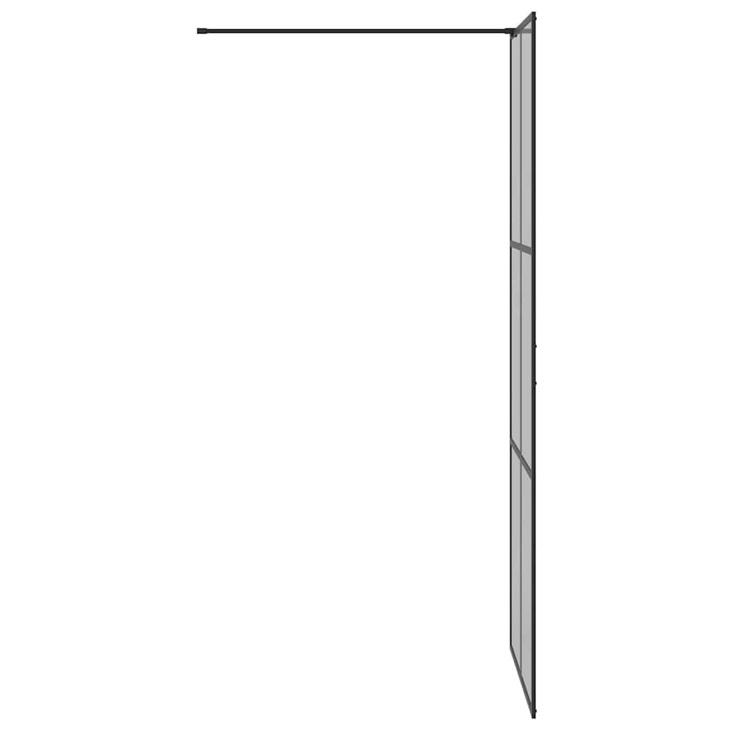 Walk-in zuhanyfal Fekete 80 x 195 cm edzett üveg