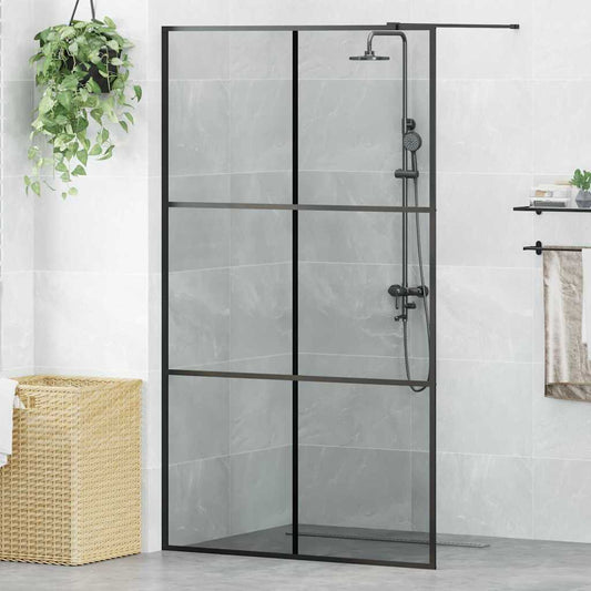 Walk-in zuhanyfal Fekete 115 x 195 cm edzett üveg