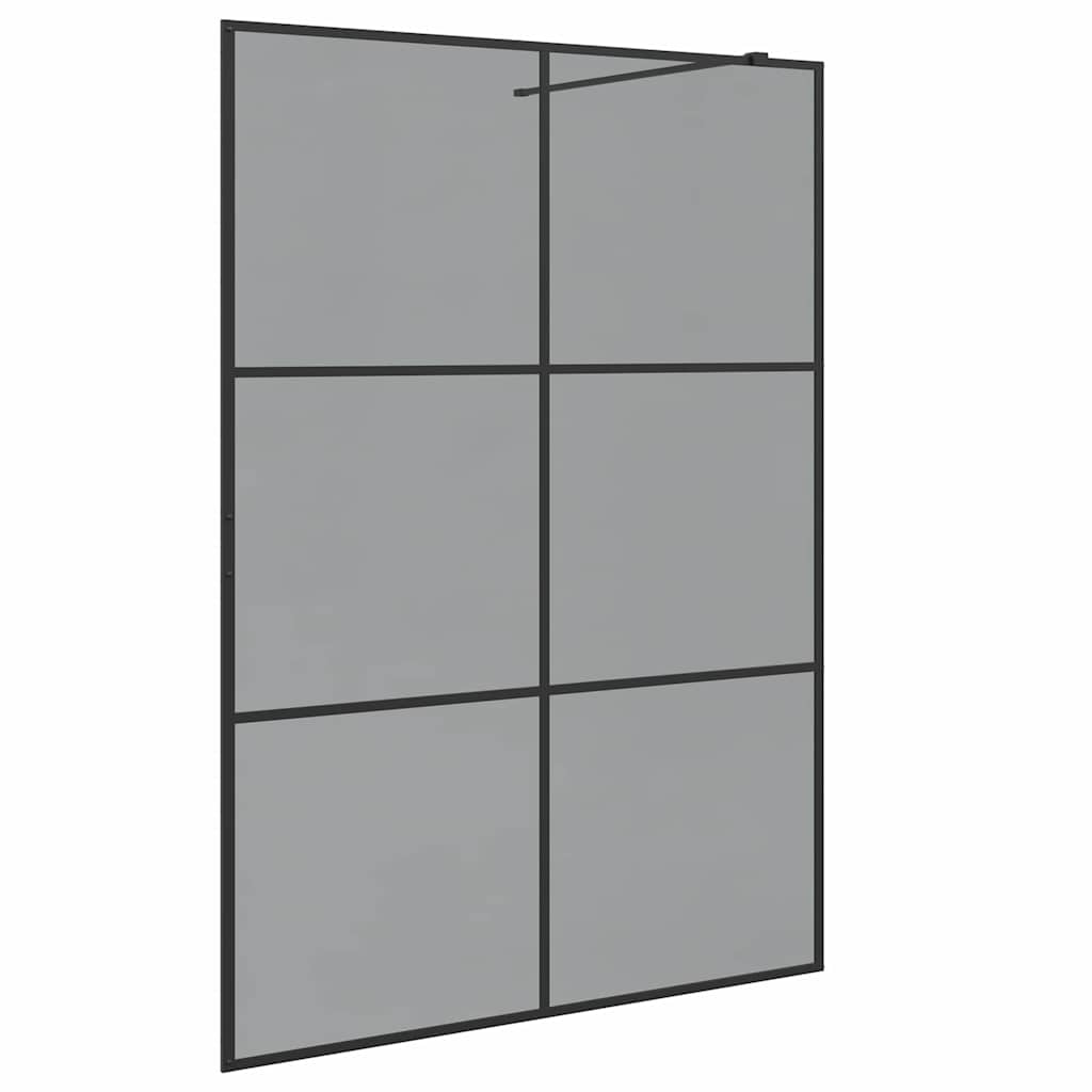 Walk-in zuhanyfal Fekete 140 x 195 cm edzett üveg