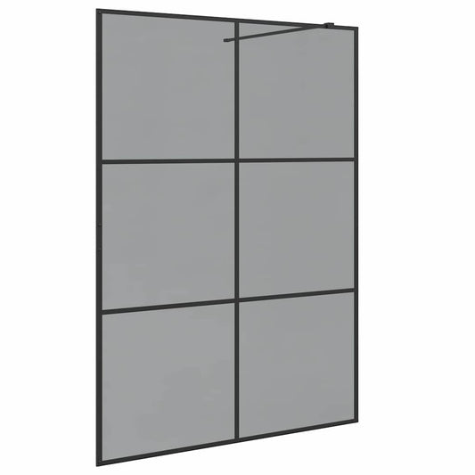 Walk-in zuhanyfal Fekete 140 x 195 cm edzett üveg