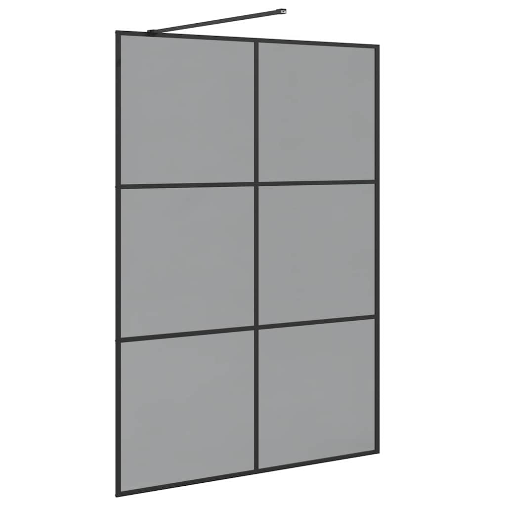 Walk-in zuhanyfal Fekete 140 x 195 cm edzett üveg
