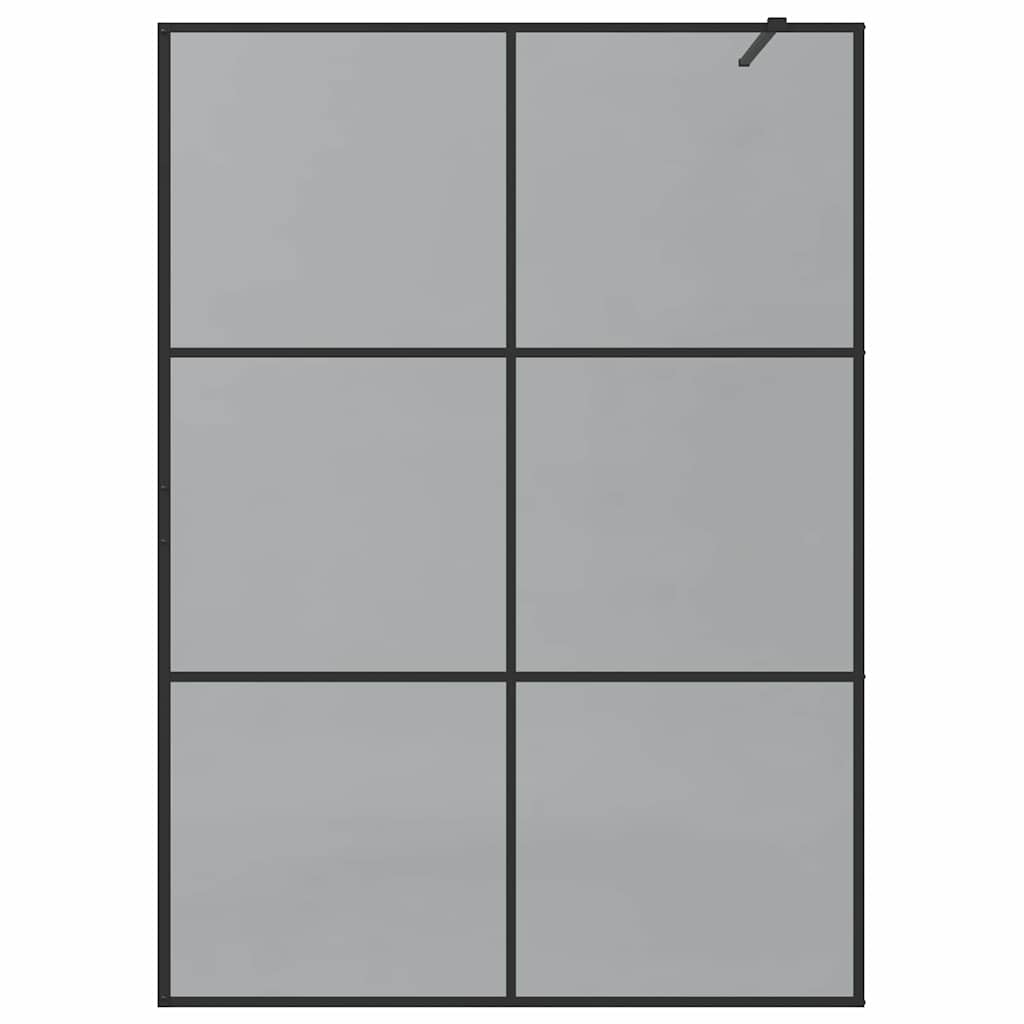 Walk-in zuhanyfal Fekete 140 x 195 cm edzett üveg