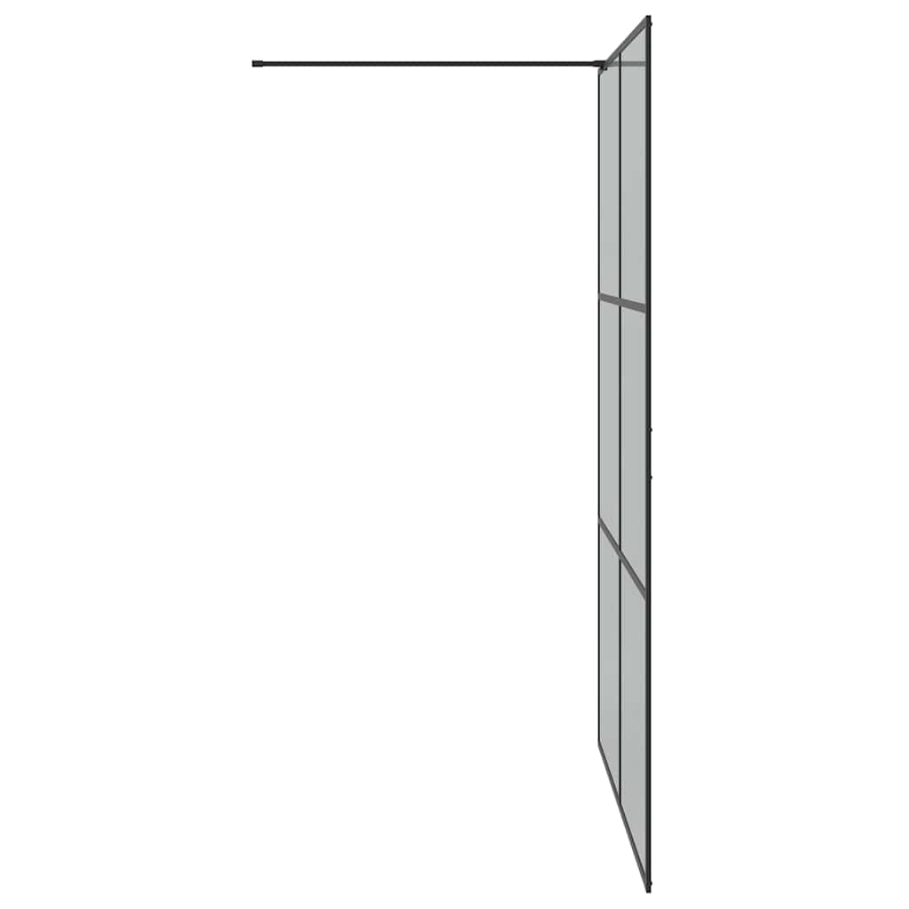 Walk-in zuhanyfal Fekete 140 x 195 cm edzett üveg