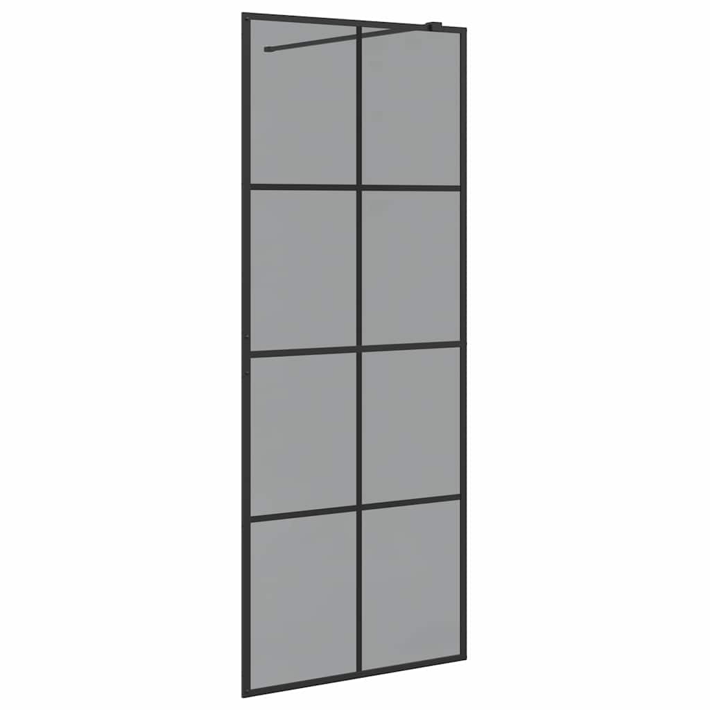 Walk-in zuhanyfal Fekete 80 x 195 cm edzett üveg