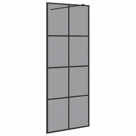 Walk-in zuhanyfal Fekete 80 x 195 cm edzett üveg