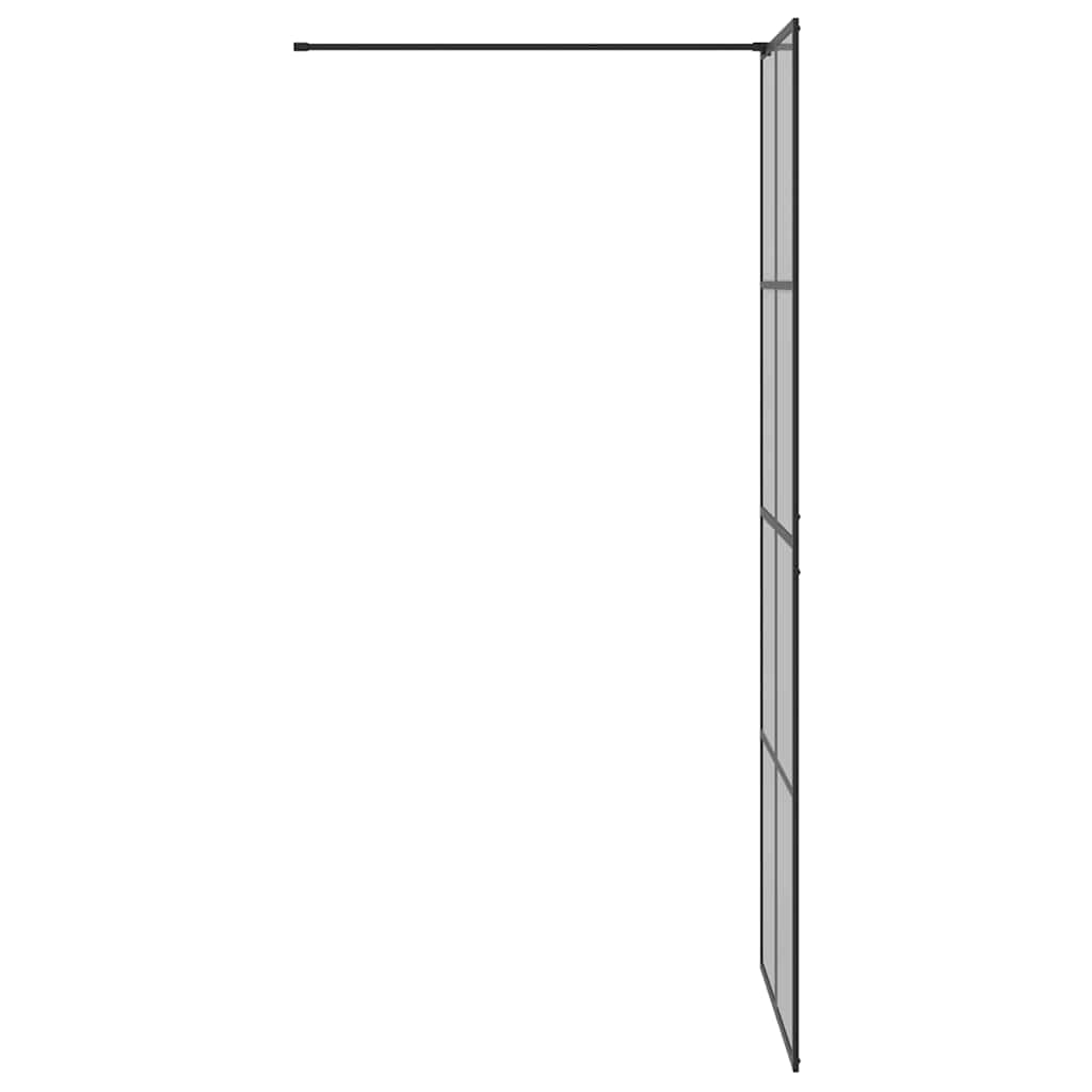 Walk-in zuhanyfal Fekete 80 x 195 cm edzett üveg