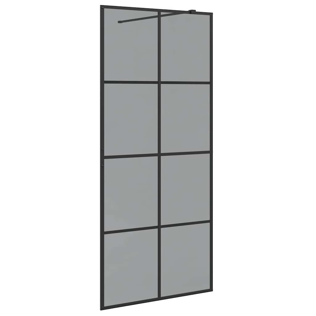 Walk-in zuhanyfal Fekete 90 x 195 cm edzett üveg