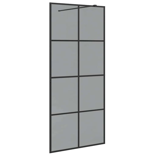 Walk-in zuhanyfal Fekete 90 x 195 cm edzett üveg
