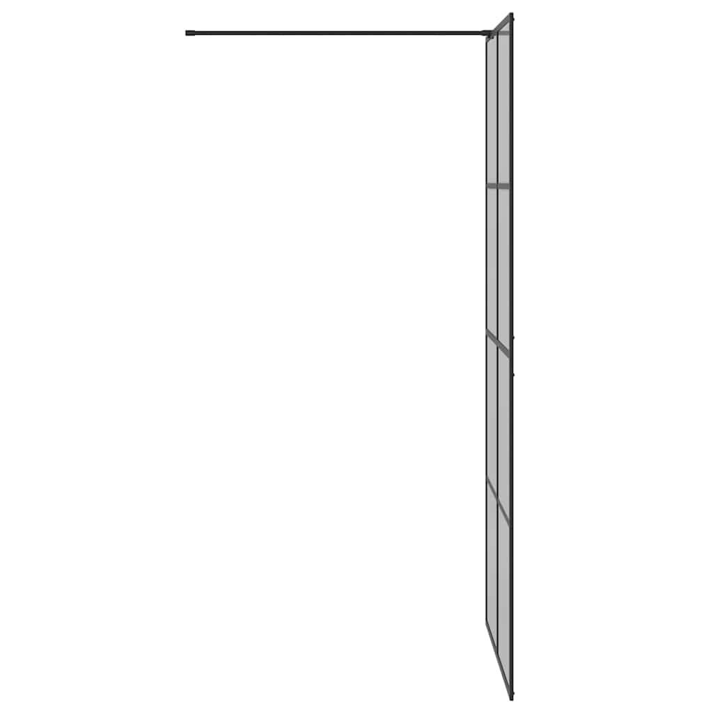 Walk-in zuhanyfal Fekete 90 x 195 cm edzett üveg
