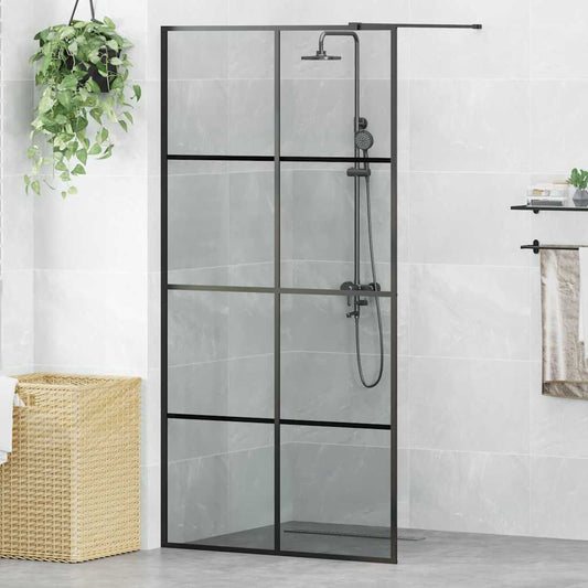 Walk-in zuhanyfal Fekete 100 x 195 cm edzett üveg