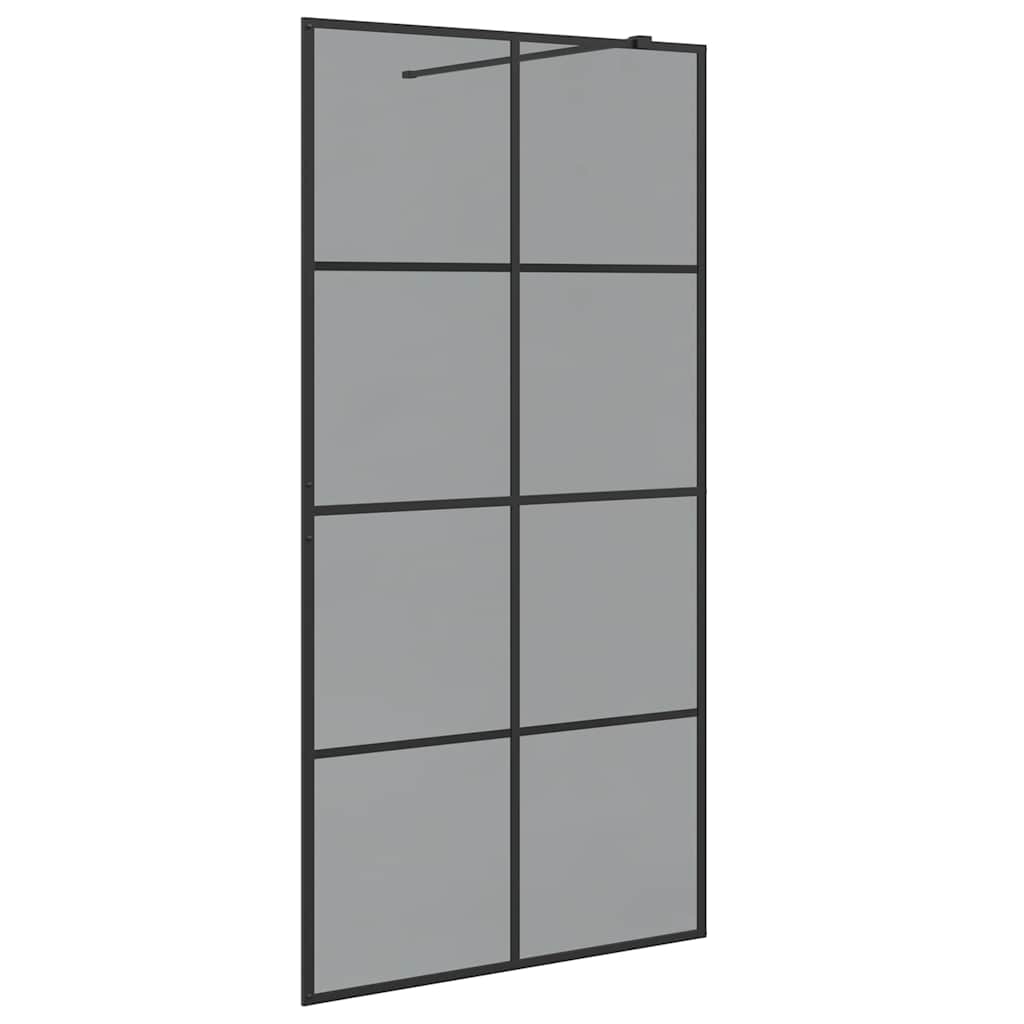 Walk-in zuhanyfal Fekete 100 x 195 cm edzett üveg